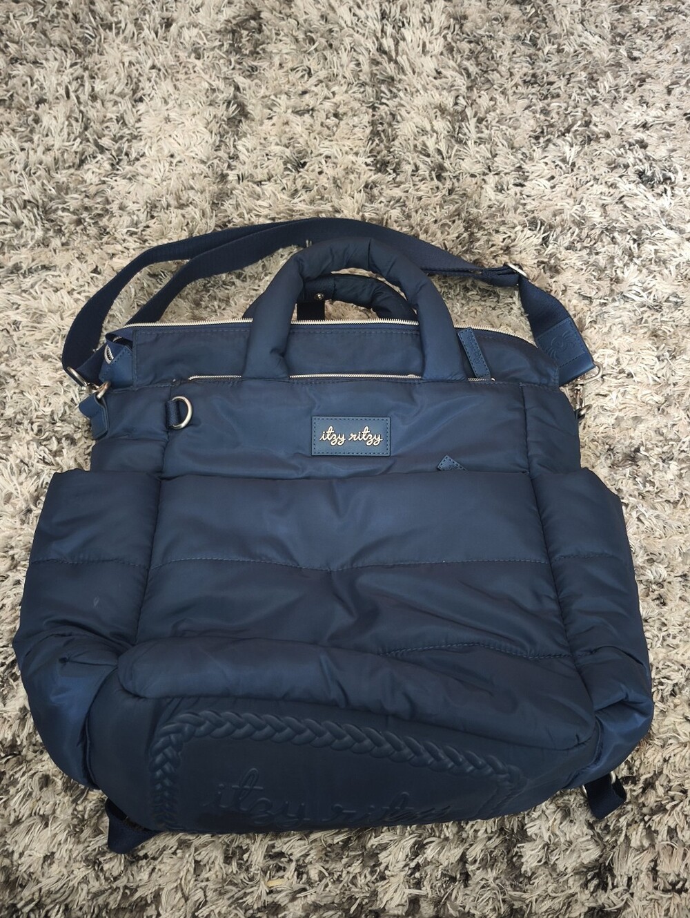 Itzy Ritzy Dream Convertible Diaper Bag in Sapphire Starlight Navy